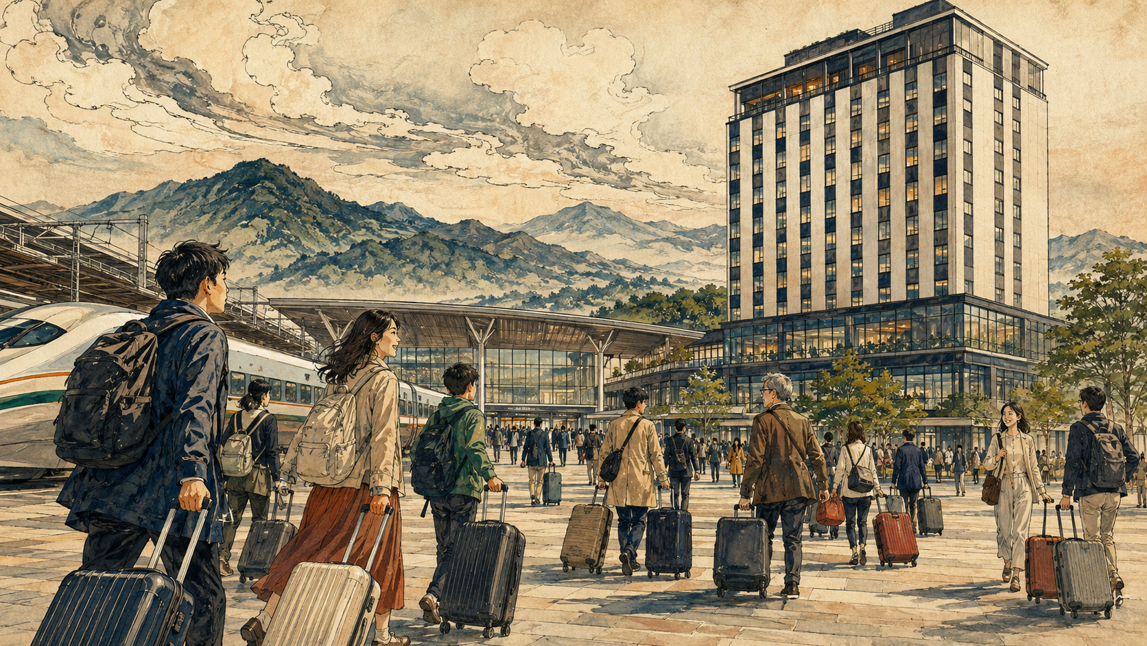 山形駅前に計画される198室のホテル