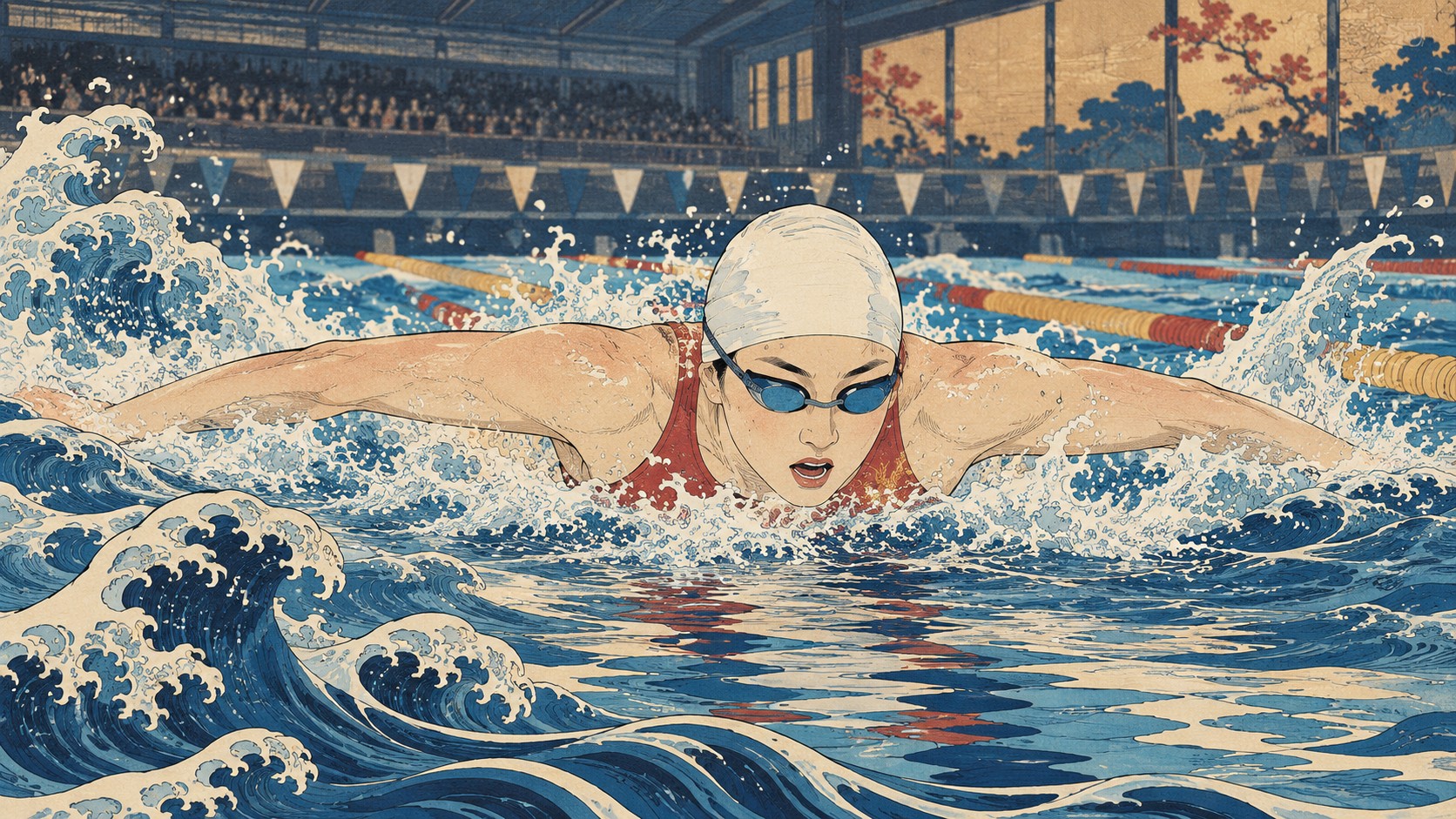 China’s Jiang Yuyan Breaks a World Record in Japan — editorial illustration