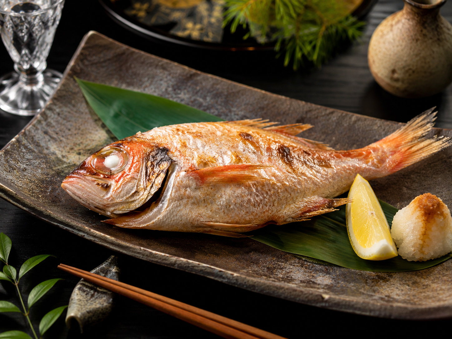 のどぐろの塩焼き。日本海の高級魚を石川で味わう。