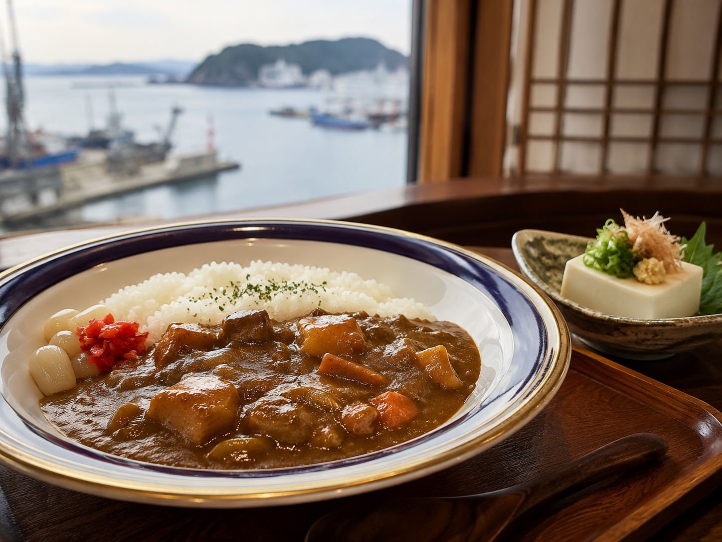 横須賀海軍カレーと大山豆腐を思わせる神奈川の地域食。