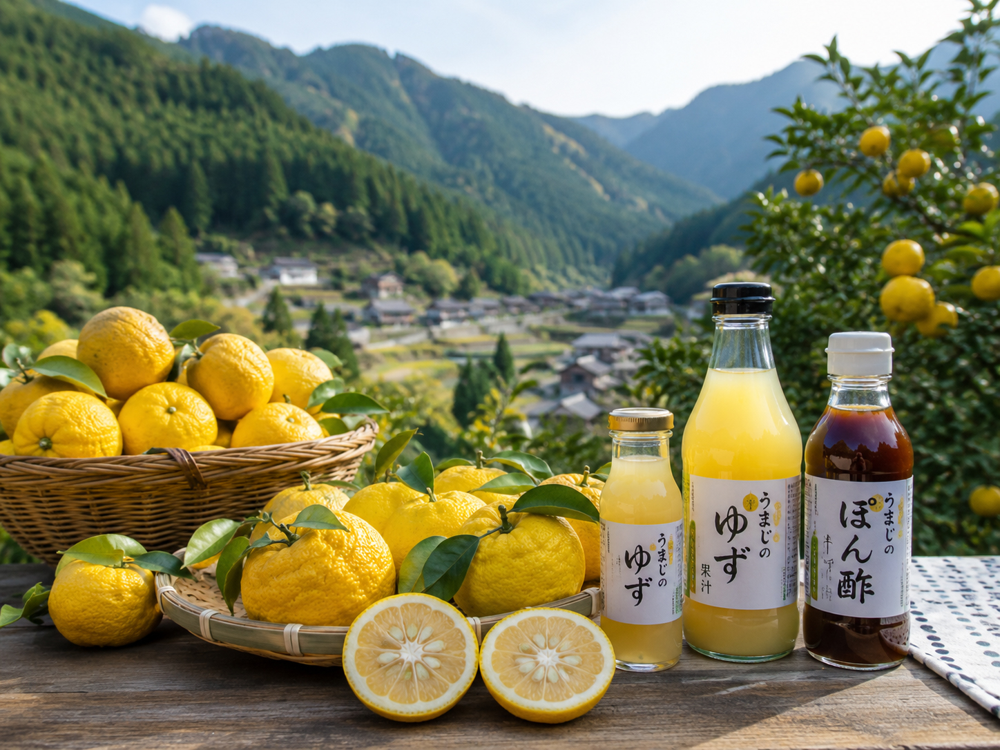 高知のゆず。馬路村のゆず、ポン酢、ジュース、柑橘の香り。