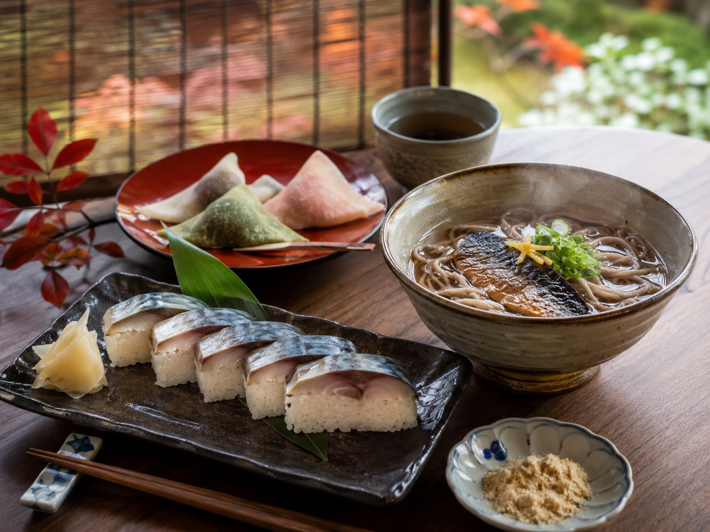 鯖寿司、にしんそば、八ツ橋。京都の保存食と土産の食文化。