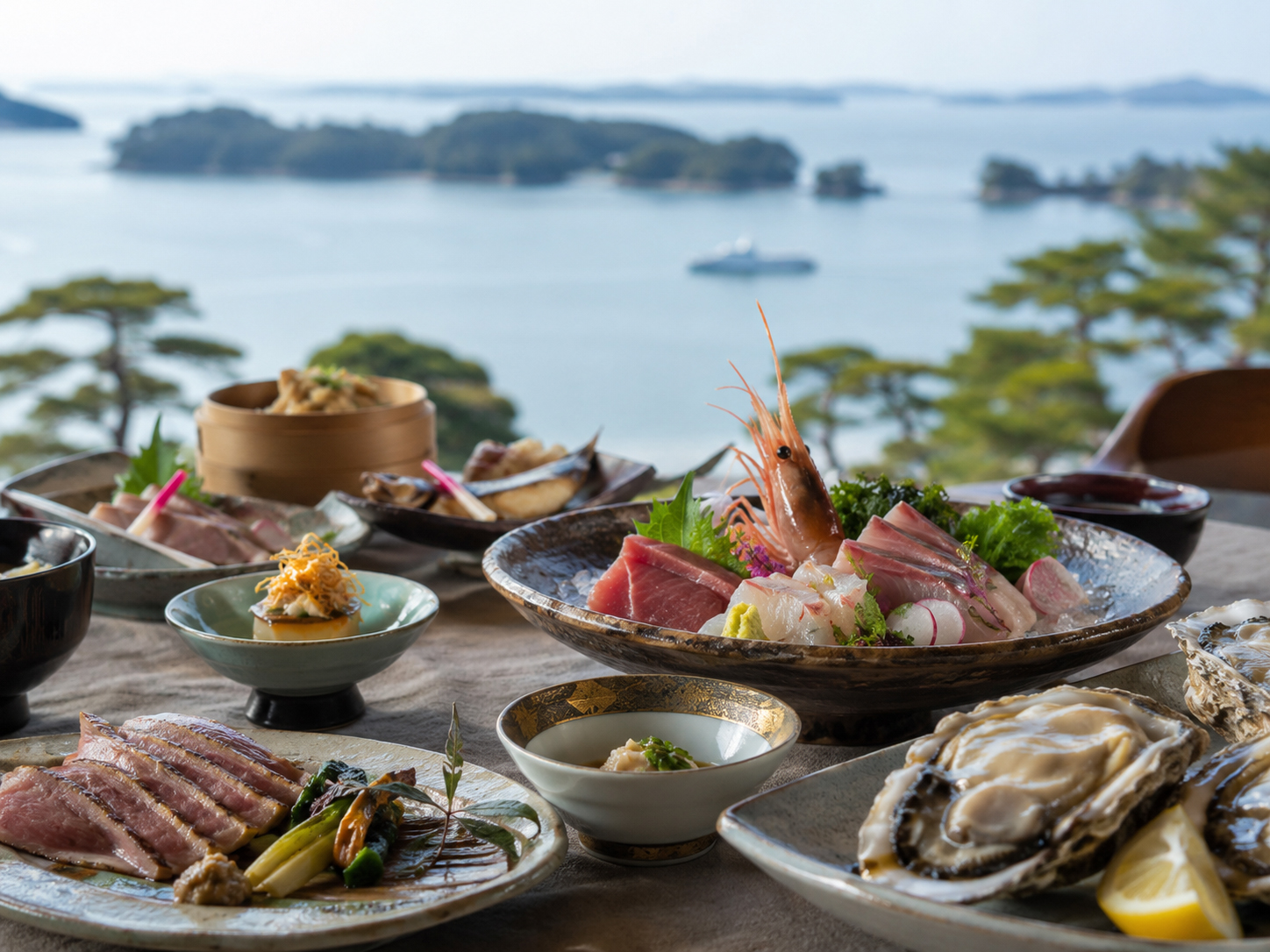仙台、三陸、松島を思わせる宮城の食卓。