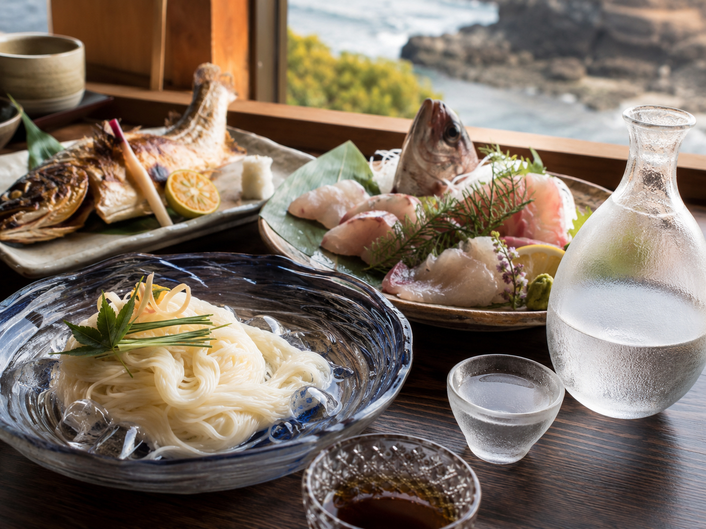 島原そうめん、壱岐焼酎、対馬の魚。長崎の島と半島の食。