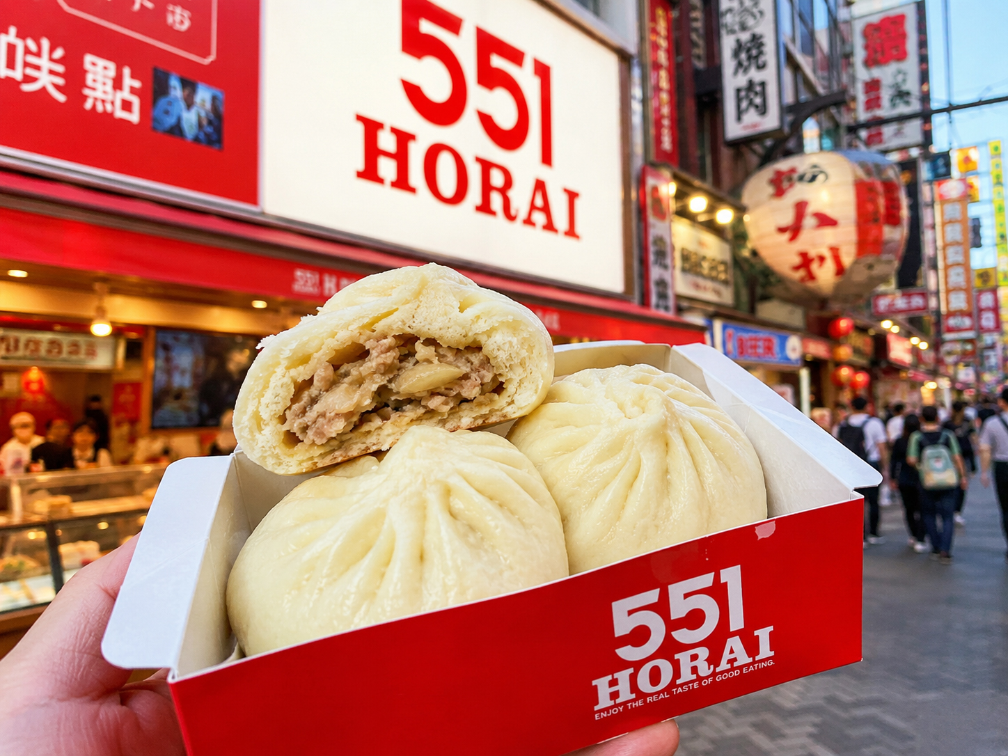 大阪なんばの豚まん。