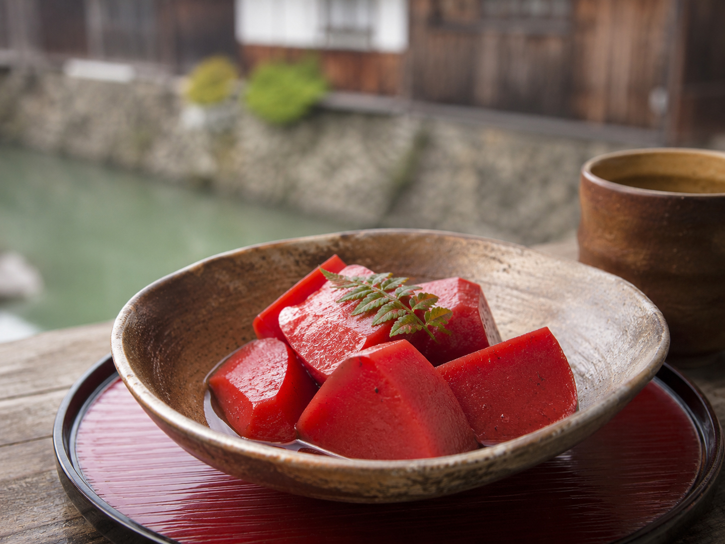 近江八幡の赤こんにゃくと近江の郷土料理。