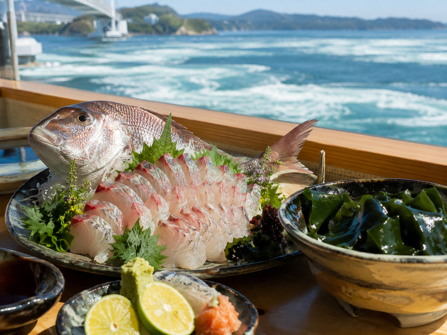 鳴門鯛、鳴門わかめ、海峡の食卓。