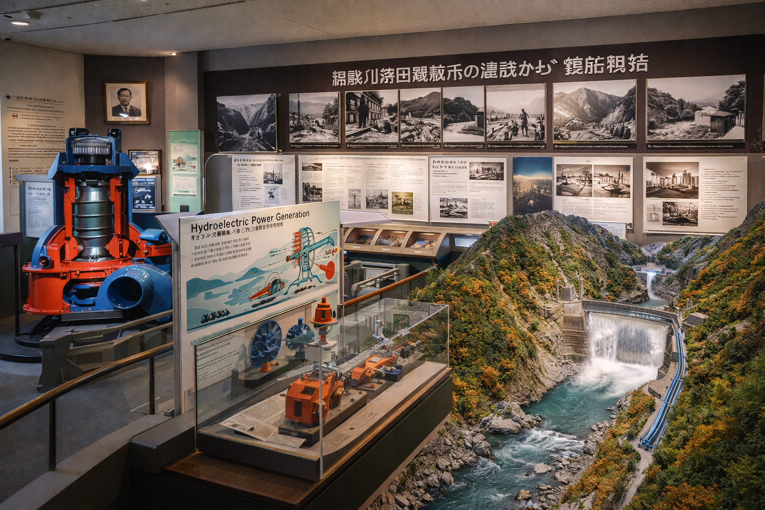Kurobe Hydropower Museum exhibit