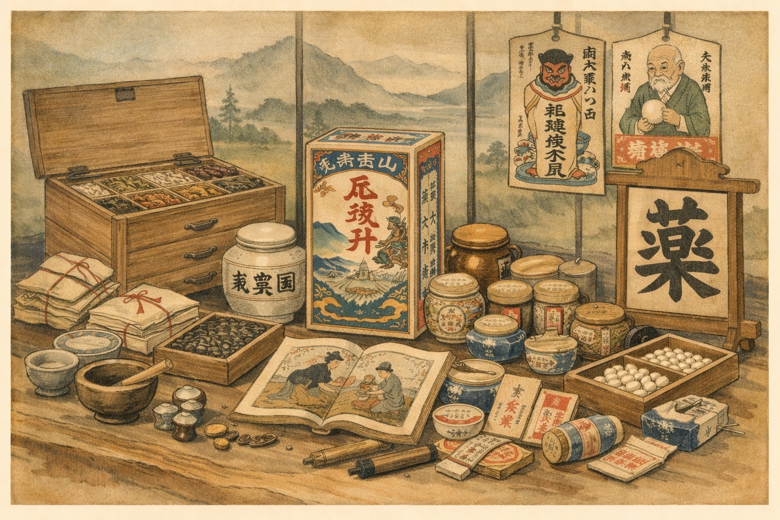 Toyama medicine history display