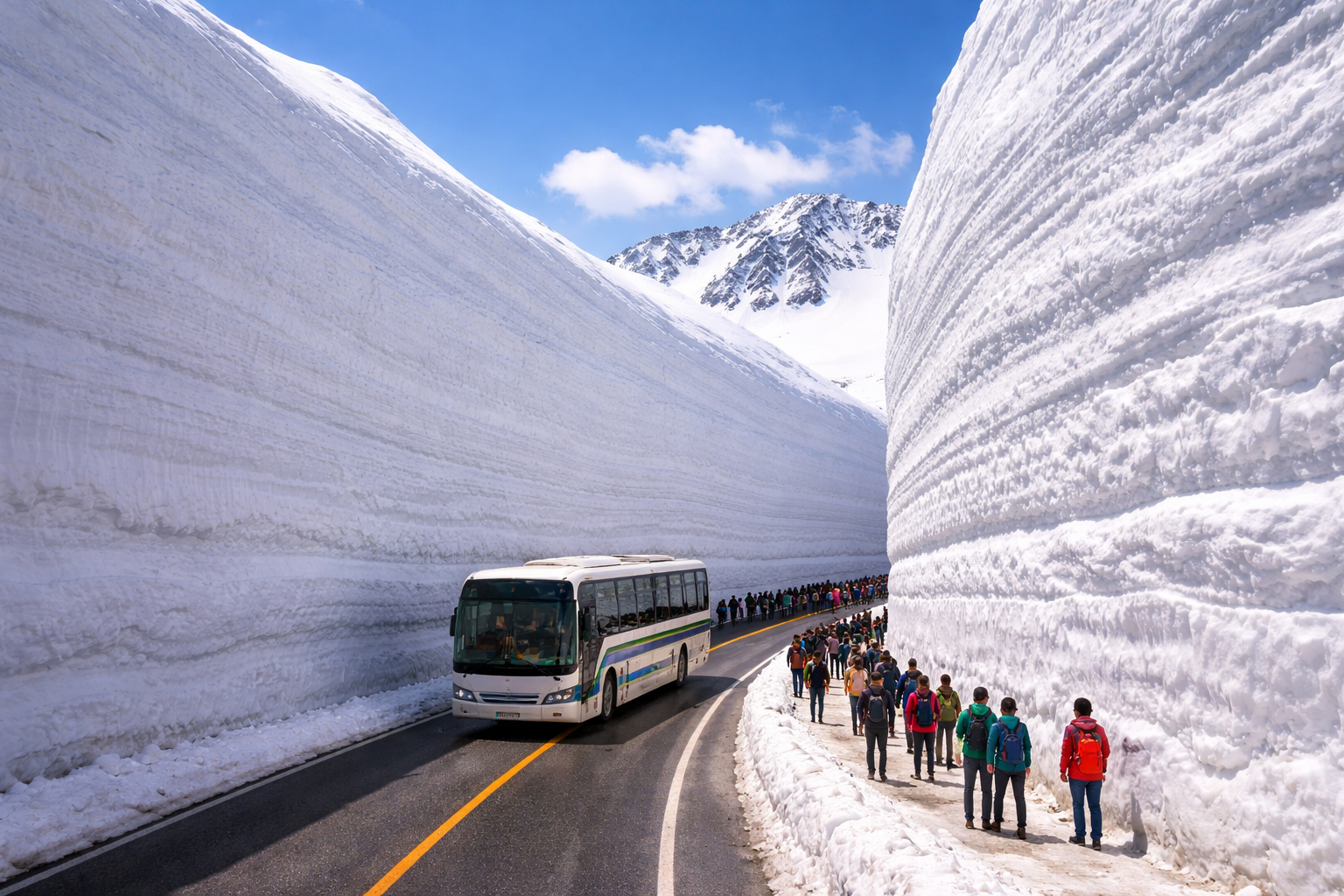 Tateyama Kurobe Alpine Route snow wall